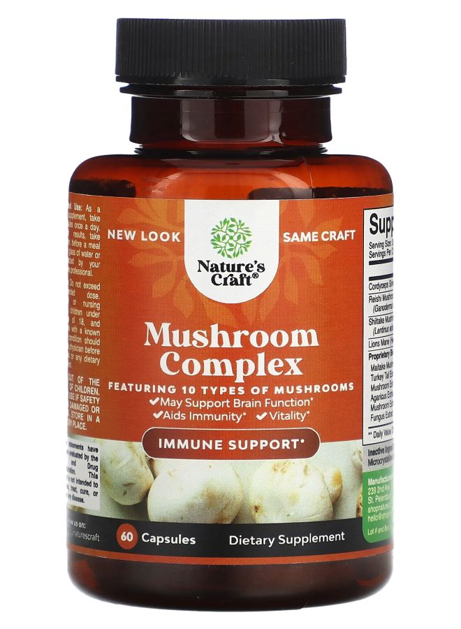 Nature's Craft Mushroom Complex 60 Capsules - Image 1