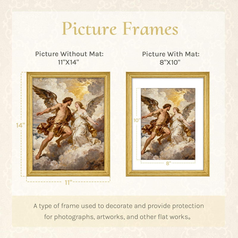 TWING Vintage Picture Frames 11x14, Ornate Wall Picture Frame with Shock-Resistant Acrylic Cover for Residential, Hospitality Design, Exhibition - Image 4