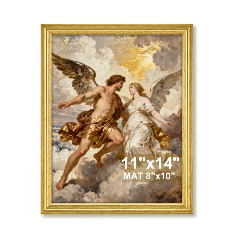 TWING Vintage Picture Frames 11x14, Ornate Wall Picture Frame with Shock-Resistant Acrylic Cover for Residential, Hospitality Design, Exhibition - Image 1