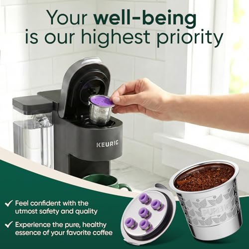 PUREHQ Stainless Steel Reusable K Cups for Keurig K Supreme, Supreme Plus, K Slim, K Duo Hot and Iced, K Brew Chill and K Crema Multistream Coffee Makers by PureHQ - Refillable Metal Coffee Filters (2 Pack) - Image 5