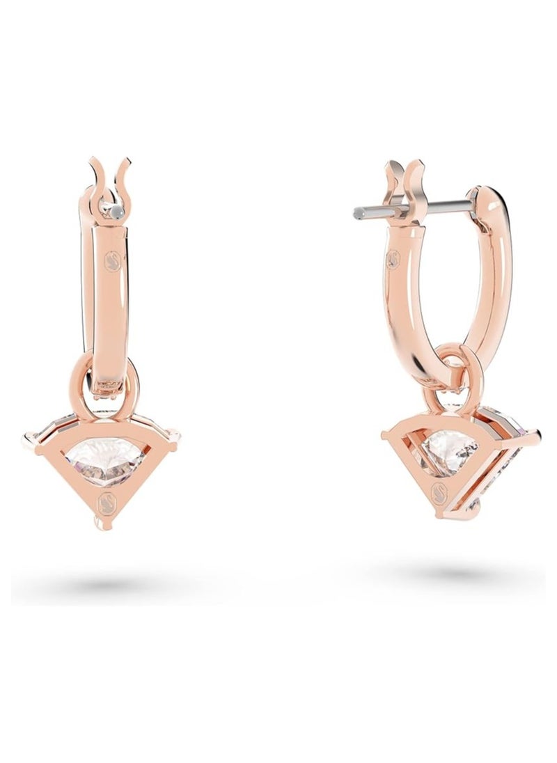 SWAROVSKI - Swarovski Ortyx Earrings, One Size, Crystal, Cubic Zirconia - Rose gold-tone plated,Zirconia/White - Image 1