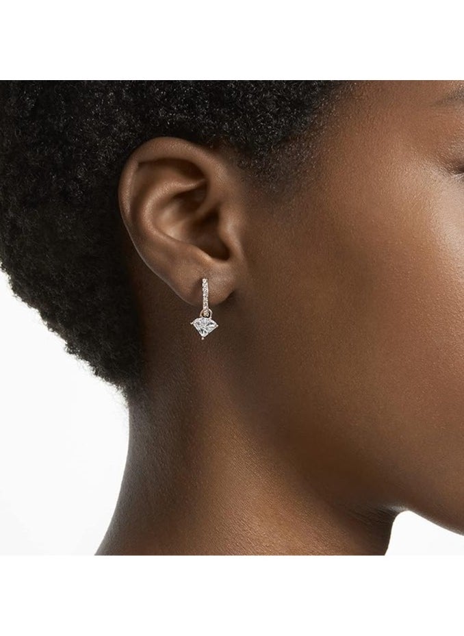 SWAROVSKI - Swarovski Ortyx Earrings, One Size, Crystal, Cubic Zirconia - Rose gold-tone plated,Zirconia/White - Image 1