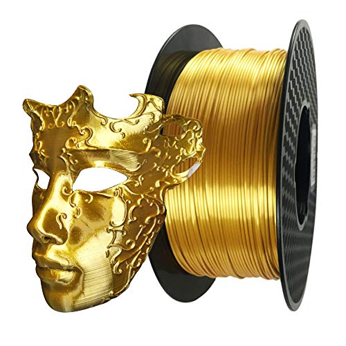 3D Printer Silk Gold PLA Filament 175mm 1KG 22LBS Spool 3D Printing Silky Shine PLA Materials Golden Color HZST3D