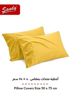 Sandy Sandy Premium Hotel Quality Flat Sheet and Pillow Cases, Bed Sheet 3 Pieces Set, Soft & Breathable and Cooling, Full Size 243 x 205 cm, Canary  - Image 4