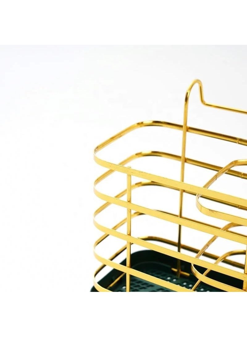 Next Store Metal Two-Compartment Cutlery Drainer with Drip Tray – Kitchen Cutlery Organizer - Image 3