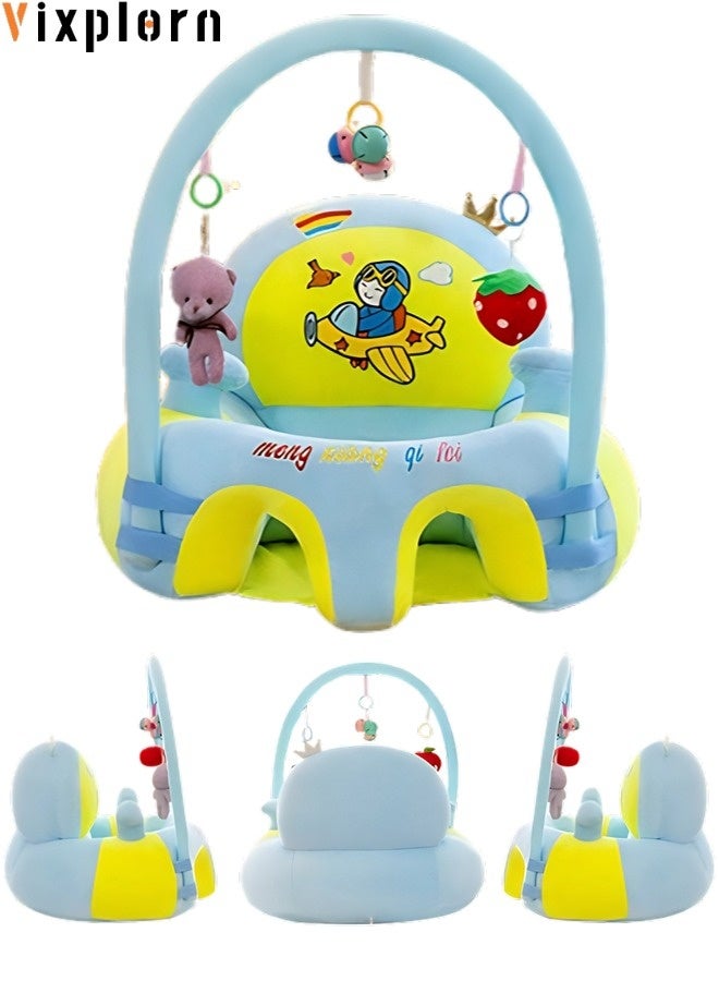 Vixplorn Baby Chair Baby learning sitting seat, baby sofa toys, baby learning chair, cartoon cute plush newborn sofa, crystal velvet fabric, PP cotton filling, toddler children gift, suitable for baby children - Image 1