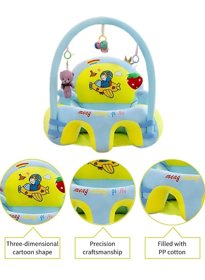 Vixplorn Baby Chair Baby learning sitting seat, baby sofa toys, baby learning chair, cartoon cute plush newborn sofa, crystal velvet fabric, PP cotton filling, toddler children gift, suitable for baby children - Image 2