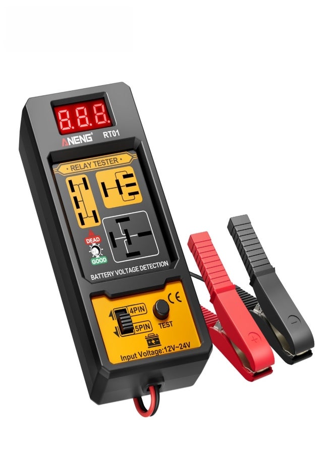 ANENG RT01 Automobile relay tester, , battery digital display tester, relay analyzer, universal for 12V/24V four-pin and five-pin relays. - Image 3
