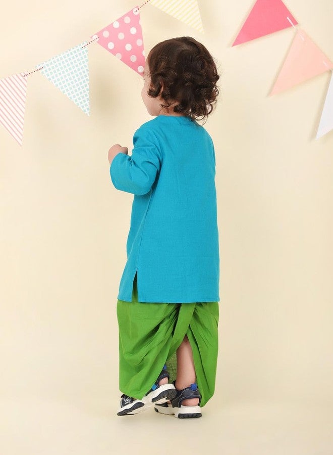 Fabindia Multicolor Cotton 2Pc Dhoti Sets - Image 4
