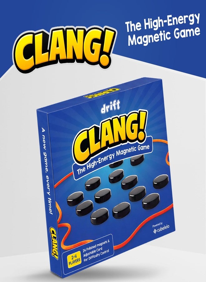 Cubelelo Drift Clang! | 2-4 Players Classic Magnetic Attraction Strategy Game | Features 24 Magnets & Adjustable Rope | Fun Gifting Toy for Family, Teens & Adults | Compact and Travel Friendly - Image 2