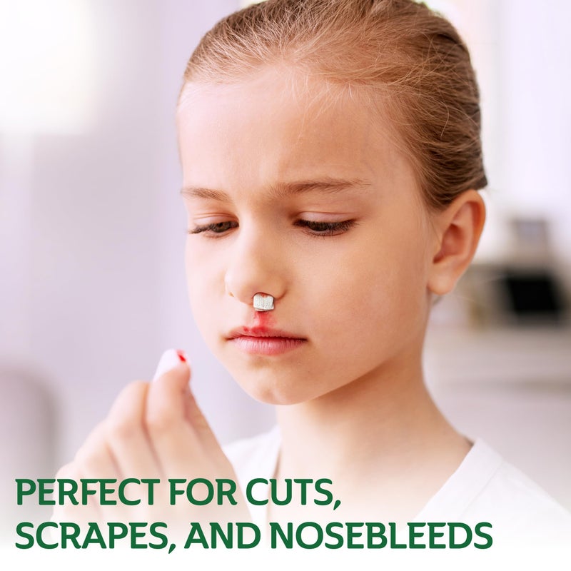 CURAD BloodStopÂ® Wound Dressing | 1â€ x 1â€ | Hemostatic Gauze Helps Stop Bleeding Quickly | For Cuts, Abrasions or Nosebleeds | 10 Count - Image 5