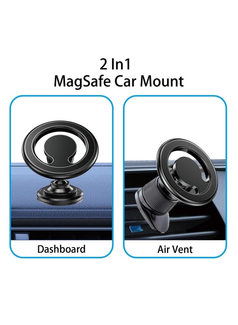 Magsafe Car Holder, Car Phone Magnet Air Vent Magnetic Car Mobile Holder Rotatable Car Mount Fit  - Image 3