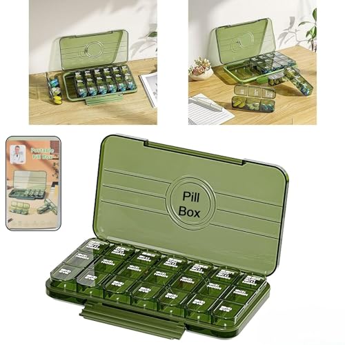 Sangpri Weekly Pill Organizer 7 Day, 3 Times a Day | Portable Travel Pill Box with Compartments | Medicine Case for Vitamin, Pills, Supplements - Image 5