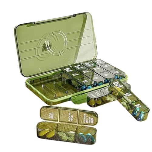 Sangpri Weekly Pill Organizer 7 Day, 3 Times a Day | Portable Travel Pill Box with Compartments | Medicine Case for Vitamin, Pills, Supplements - Image 1