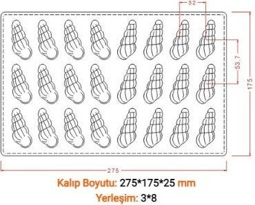 Kitchen Seashell Chocolate Mold - No:8