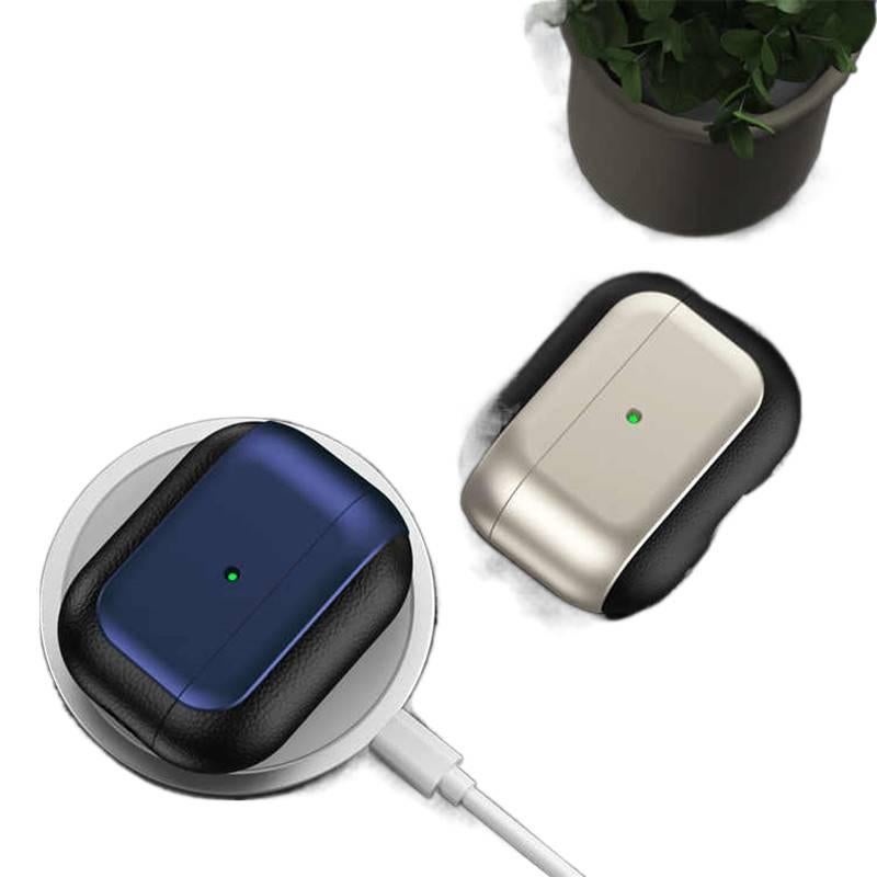 حافظة حماية متوافقة مع سماعات AirPods Pro جلدية مع تي بي يو وغطاء صلب باللون أسود وحماية من الخدش وحمل يومي خفيف خفيف الوزن من مادة TPU - JOVA - Image 3