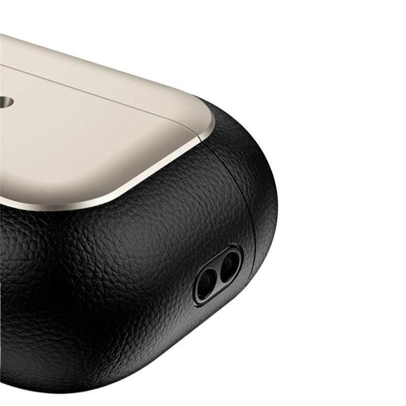 حافظة حماية متوافقة مع سماعات AirPods Pro جلدية مع تي بي يو وغطاء صلب باللون أسود وحماية من الخدش وحمل يومي خفيف خفيف الوزن من مادة TPU - JOVA - Image 4