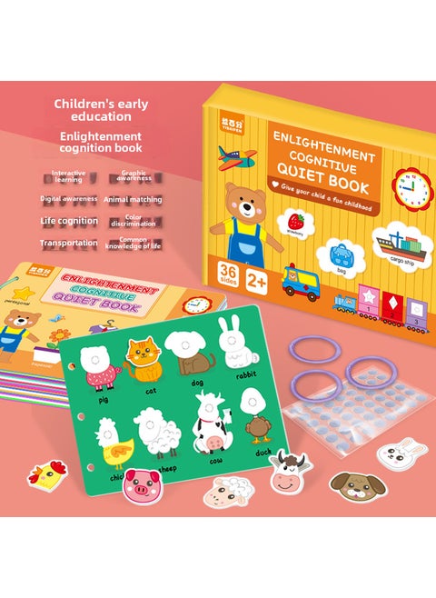Puzzle Enlightenment Quiet Book Baby Quiet Book Paste Book Childrens Early Education Quiet Book Handmade Material Package Wholesale 17 theme cognitive color box (CE certification + report) 17 theme cognitive color box (CE certification + report)