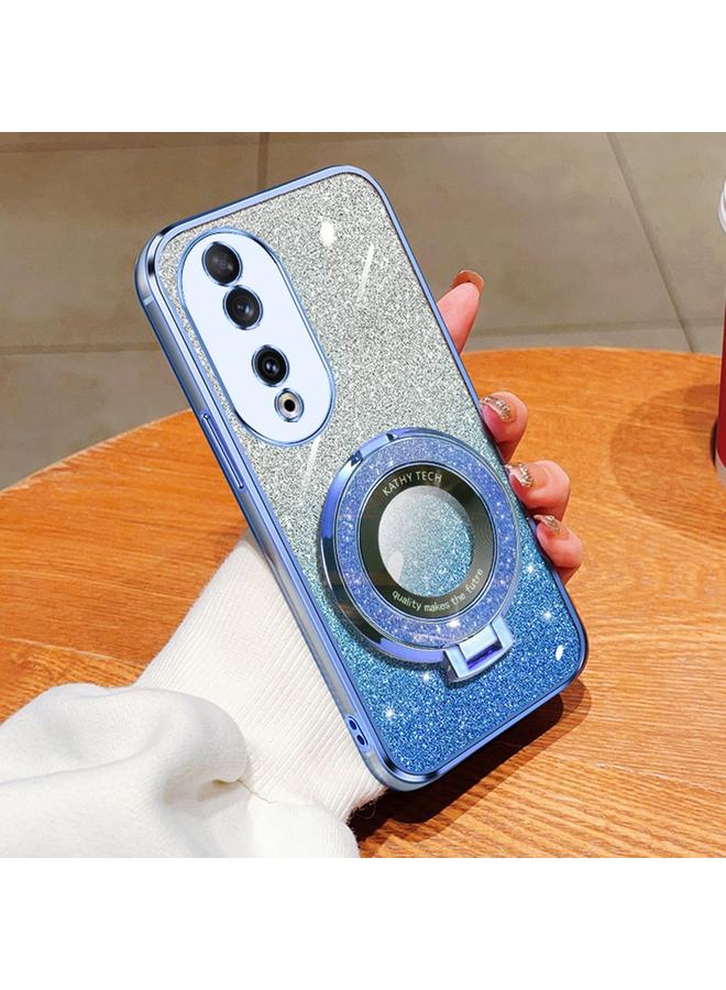 اس-توب جراب لهاتف Honor 90، جراب دائري من مادة TPU بحامل لامع متدرج مطلي - Image 1