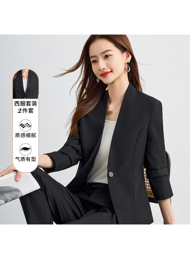 ROMON Women'S Blazer + Trousers Business Commuting Versatile Comfort Professional - Image 2