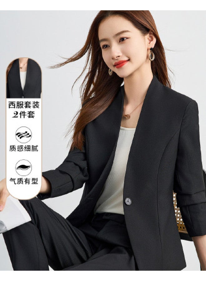 ROMON Women'S Blazer + Trousers Business Commuting Versatile Comfort Professional - Image 1