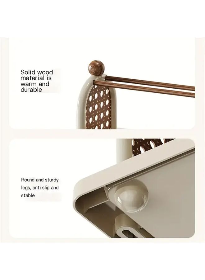 White Double Tier Cup Storage Shelf for Kitchen Cabinet Space Saving - Image 5
