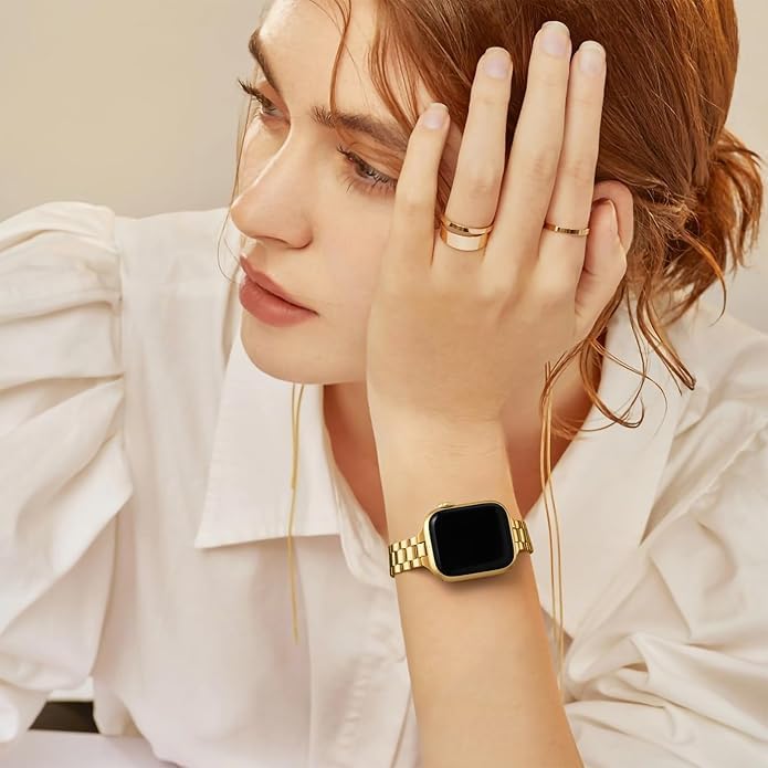 Ofrdncy Slim Metal Band Compatible For Apple Watch Band 49mm 46mm 45mm 44mm 42mm 41mm 40mm 38mm, Premium Stainless Steel Apple Watch Strap for iWatch Ultra 2/1 Series 1-11 SE - Image 5