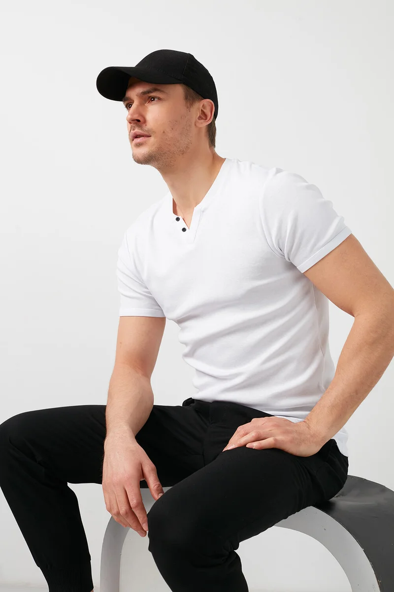 Buratti 100% Cotton V-Neck Slim Fit T Shirt Men's T SHIRT 5902122