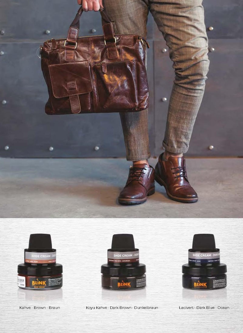 Blink Shoe Cream Dark Brown Color - Image 2