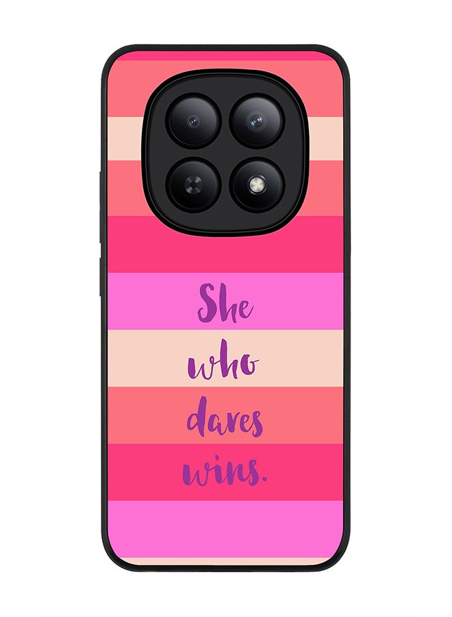 For Xiaomi Redmi Note 15 5G / Poco M8 Case,Slim fit Camera Protection, Shockproof Thin Phone cover  - She who dares wins