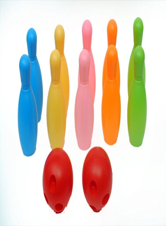Plutofit? Bowling Game Set (10 Bottles & 2 Balls) (Multi Color) - Image 2