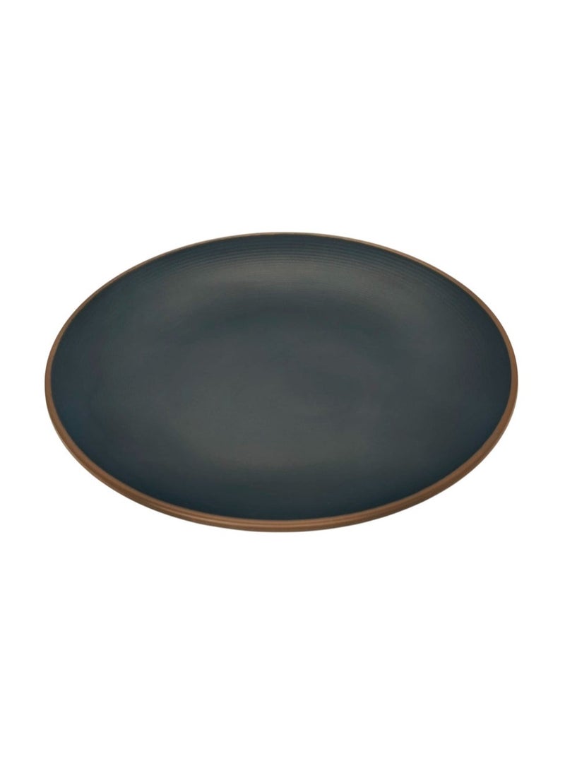 Harmony HARMONY Melamine Round Dessert Plate 20cm*3cm, Brown/Black  - Image 1