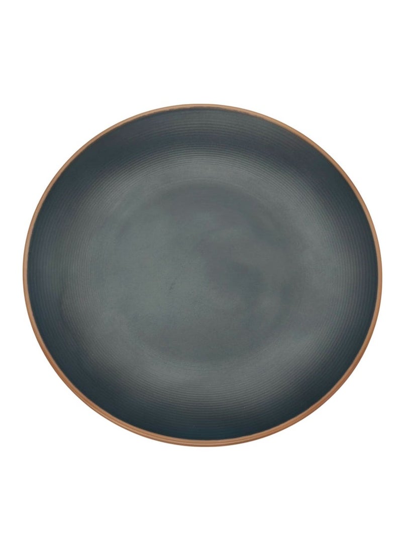 Harmony HARMONY Melamine Round Dessert Plate 20cm*3cm, Brown/Black  - Image 3