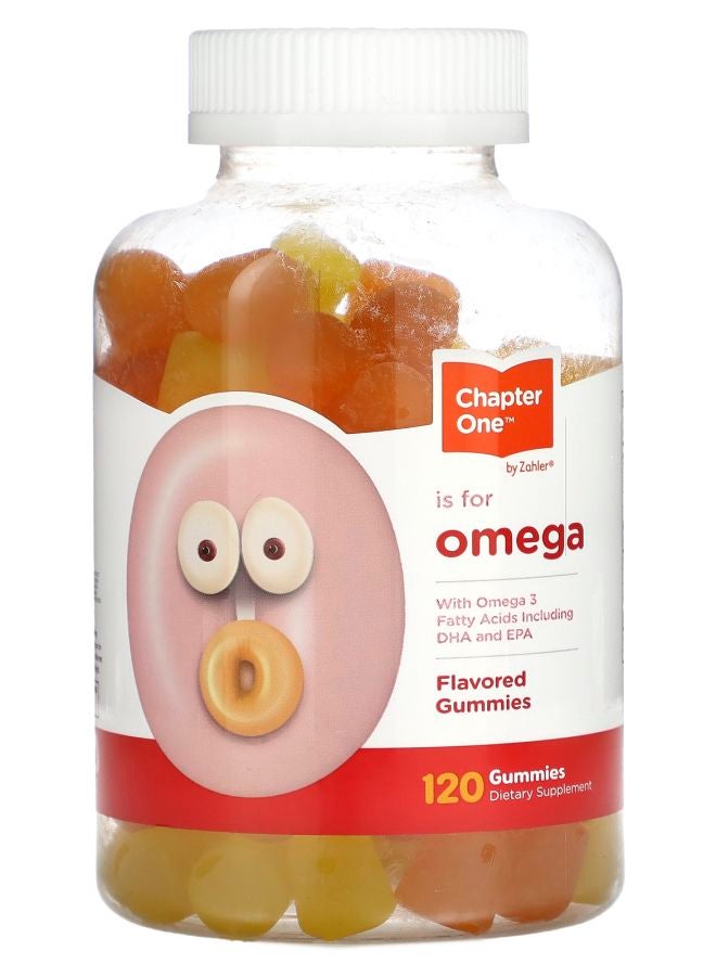 Chapter One Omega Gummies with Omega 3 Fatty Acids EPA & DHA Flavored 120 Gummies