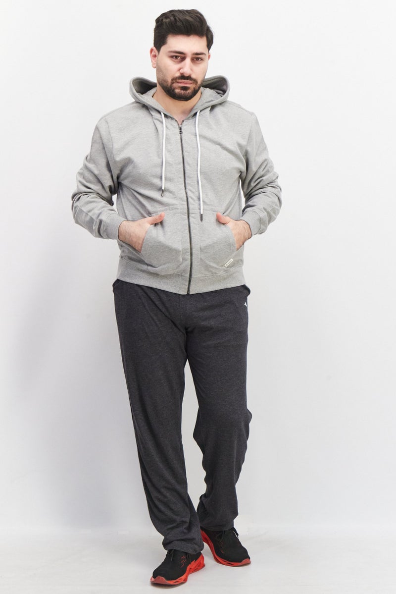 Sovereign Code سويت شيرت كامل بسحاب للرجال، رمادي - Image 2