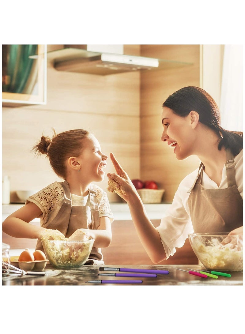 Zikra Cake Decorating Tool Set, 15 Pieces Cookie Decoration Brushes Scriber Needles Sugar Stir Needles Elbow and Straight Tweezers for Cookie Cake Fondant Decoration Supplies - Image 3