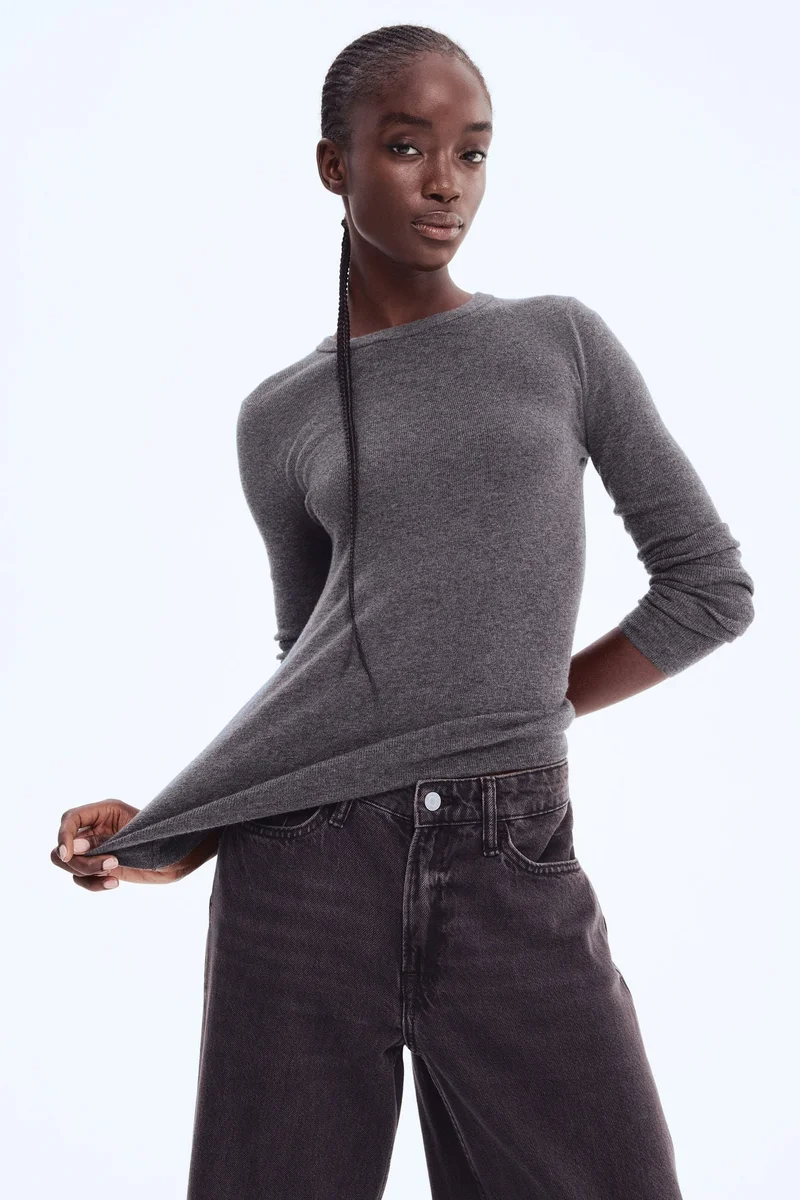 H&M Fine-knit cashmere-blend top