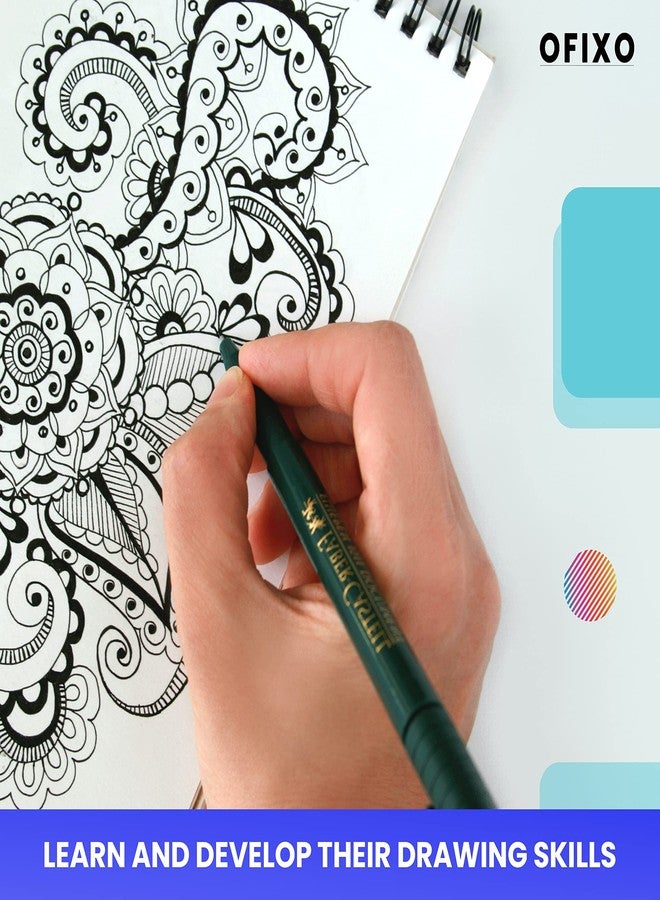 OFIXO 50 Sheet A5 Sketchbook Pack of 2-5.8 x 8.3 Inch 140 GSM| Top Spiral-Bound Sketchpad for Artists | Sketching and Drawing Acid Free Paper, for Doodling for Professional & acadmic use - Image 3