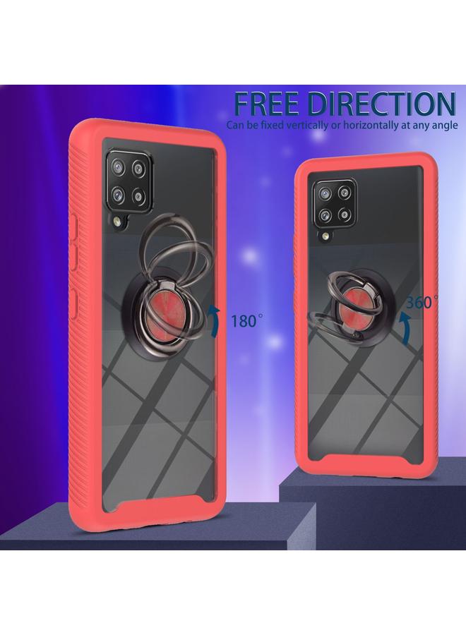 اس-توب جراب لهاتف Samsung Galaxy A42 5G Starry Sky بلون سادة مقاوم للصدمات من البولي كربونات + جراب واقٍ من مادة TPU مع حامل حلقي ووظيفة مغناطيسية - Image 4