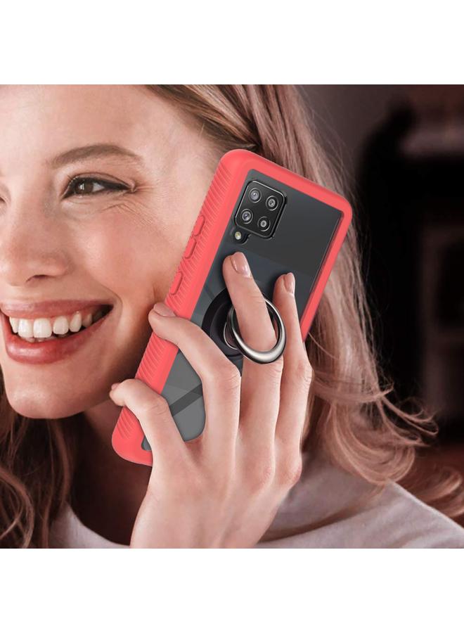 اس-توب جراب لهاتف Samsung Galaxy A42 5G Starry Sky بلون سادة مقاوم للصدمات من البولي كربونات + جراب واقٍ من مادة TPU مع حامل حلقي ووظيفة مغناطيسية - Image 5