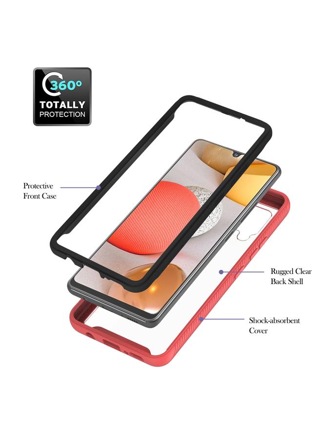 اس-توب جراب لهاتف Samsung Galaxy A42 5G Starry Sky بلون سادة مقاوم للصدمات من البولي كربونات + جراب واقٍ من مادة TPU مع حامل حلقي ووظيفة مغناطيسية - Image 3