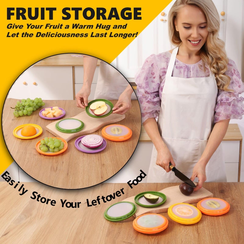 Erehere 4-Piece Airtight Food Storage Containers Set â€“ Avocado Saver, Onion Keeper, Silicone Kitchen Organizers for Fridge, Reusable & Leak-Proof to Lock in Freshness - Image 2