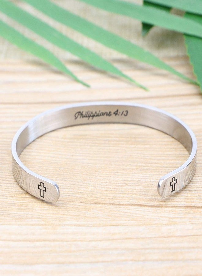 MEMGIFT I Can Do all Things Through Christ Who Strengthens me Religious Bracelets for Women Inspirational Christian Gifts Bible Verse Jewelry - Image 4
