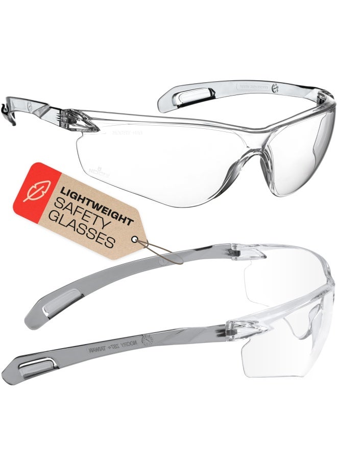 Nocry Lightweight Protective Safety Glasses With Ansi Z871 Rated Clear Scratch Resistant Anti Fog Lenses - Image 1