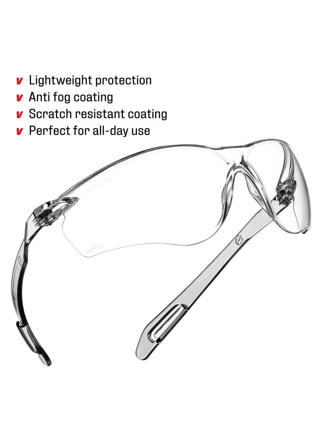 Nocry Lightweight Protective Safety Glasses With Ansi Z871 Rated Clear Scratch Resistant Anti Fog Lenses - Image 2