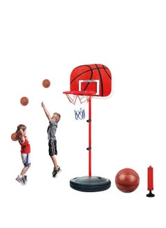 0TO1 TECH Portable Adjustable Height Children Basketball Hoop with Ball & Pump, Indoor Outdoor Sport Activity Game Gift Toddler, 63-150cm  - Image 1
