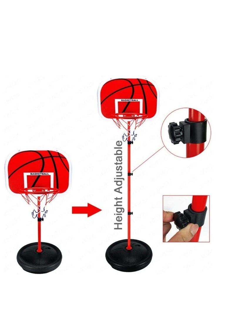 0TO1 TECH Portable Adjustable Height Children Basketball Hoop with Ball & Pump, Indoor Outdoor Sport Activity Game Gift Toddler, 63-150cm  - Image 2
