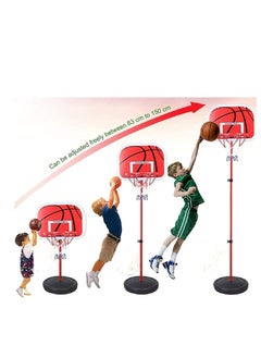 0TO1 TECH Portable Adjustable Height Children Basketball Hoop with Ball & Pump, Indoor Outdoor Sport Activity Game Gift Toddler, 63-150cm  - Image 4