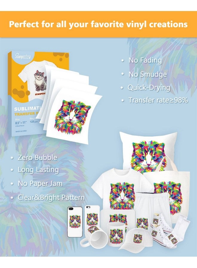 Stampcolour Sublimation Paper Heat Transfer Paper 8.5X11 Inch A4 170 Sheets For Any Epson Hp Canon Sawgrass Inkjet Printer With Sublimation Ink For Mug, T-Shirt,Light Fabric Diy 125Gsm - Image 3