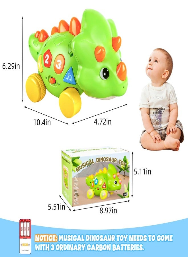 UMIKOOL DIRECT Musical Dinosaur Toy for Baby, Dinosaur Crawling Toys for 3-9 Months, Babies 6-12 Months for Early Development Learning Toys with Light & Sound, Birthday Gift for 1 2 Year Old Toddlers - Image 2